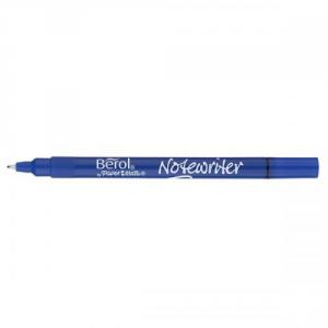 Cheap Stationery Supply of Berol Notewriter Pen Water-based Ink Plastic 0.9mm Tip 0.6mm Line Black S0380240 Pack of 12 Office Statationery