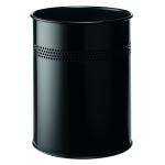Durable Bin Round Metal 30mm Perforated 15 Litres Black Ref 3300/01