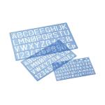 Helix Stencil Pack of of Letters Numbers and £/p Symbols 10mm 20mm 30mm Ref H90100