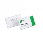 Durable Name Badge Set Pin Assorted 20 Badges 40x75mm and 3 Insert Sheets Ref 8180-00