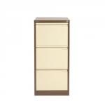 Bisley BS3E Filing Cabinet 3-Drawer H1016mm Brown and Cream Ref BS3E-0506