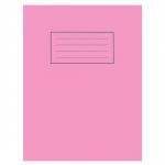 Silvine Exercise Book Plain 75gsm 80 Pages 229x178mm Pink Ref EX112 [Pack 10]