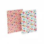 Silvine Fashion Notebook Perfect Bound Ruled 140pp 75gsm A4+ Assorted Hearts Ref PERA4HT [Pack 6]