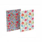 Silvine Fashion Notebook Perfect Bound Ruled 140pp 75gsm A4+ Assorted Flowers Ref PERA4FL [Pack 6]