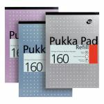 Pukka Pad Refill Pad Headbound Ruled with Margin Punched 80gsm 160pp A4 White Ref REF80/1 [Pack 6]