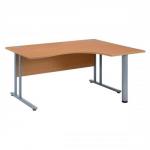 Sonix Style Cantilever Radial Desk Left Hand W1600xD1200xH725mm Beech