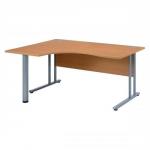 Sonix Style Cantilever Radial Desk Right Hand W1600xD1200xH725mm Beech