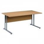 Sonix Style Cantilever Desk Rectangular W1600xD800xH725mm Oak