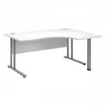 Sonix Style Cantilever Radial Desk Right Hand W1600xD1200xH725mm White