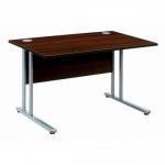 Sonix Style Cantilever Desk Rectangular W1200xD800xH725mm Dark Walnut