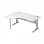 Sonix Premier Cantilever Radial Desk Left Hand W1600xD1200xH720mm White