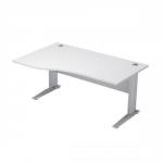Sonix Premier Cantilever Wave Desk Left Hand W1600xD1000-800xH720mm White