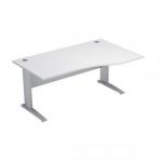 Sonix Premier Cantilever Wave Desk Right Hand W1600xD1000-800xH720mm White