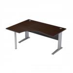 Sonix Premier Cantilever Radial Desk Left Hand W1600xD1200xH720mm Dark Walnut