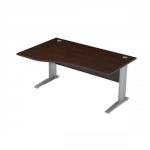 Sonix Premier Cantilever Wave Desk Left Hand W1600xD1000-800xH725mm Dark Walnut