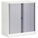 Bisley A4 EuroTambour Including 2 Shelves W1000xD430xH1030mm Silver Shutters White Frame