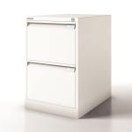 Bisley BS2E Filing Cabinet Flush-front 2-Drawer W470xD622xH711mm White