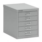 Bisley SoHo Multidrawer Cabinet 5-Drawer H325mm Grey Ref 101227
