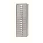 Bisley SoHo Multidrawer Cabinet 15-Drawer H860mm Grey Ref 101229