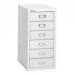 Bisley SoHo Multidrawer Cabinet 6-Drawer H590mm Chalk White