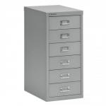 Bisley SoHo Multidrawer Cabinet 6-Drawer H590mm Silver