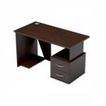 Sonix Ariel Home Work Desk with Pedestal W1200xD600xH725mm Dark Walnut