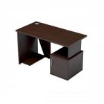 Sonix Ariel Home Work Desk with Cupboard W1200xD600xH725mm Dark Walnut