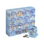 Really Useful Orangiser Set Polypropylene 16x0.14L Boxes and Tray W224xD280xH65mm Clear Ref 0.14x16CORG