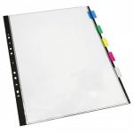 Arnos Display Books Set 5x 10-pocket A3 and 15 Self-adhesive Index Tabs Ref D420