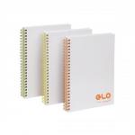 GLO Twin Wire Notebook 140pp 90gsm A5 White Cover [Pack 3]