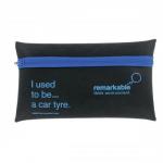 Remarkable Recycled Tyre Pencil Case Black/Blue