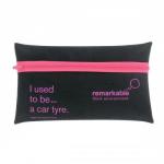 Remarkable Recycled Tyre Pencil Case Black/Pink