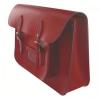 Remarkable Recycled Leather Satchel 15inch Red
