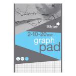 Student Graph Pad 70gsm 2mm 10mm 20mm Grid 50 Sheets A4 Red Cover Pack of 10