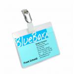 Durable Name Badges Visitors with Rotating Clip 60x90mm Ref 8106 [Pack 25]
