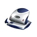Rexel P225 Punch 2-Hole Robust Metal with Nameplate Capacity 25x 80gsm Silver and Blue Ref 21007445