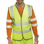 Portwest High Visibility Vest Polyester Large Extra-Large Yellow Ref C470YER L/XL