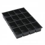 Bisley Insert Tray 2/16 Plastic for Storage Cabinet 16 Sections H51mm Black Ref 225P1
