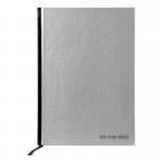 Pukka Pad Notebook Casebound Hardback Ruled with Ribbon 90gsm 192pp A4 Silver Ref RULA4 [Pack 5]