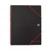 Black n Red Meeting Book Plastic Wirebound Rear Elasticated 