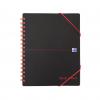 Black n Red Meeting Book Plastic Wirebound Rear Elasticated 