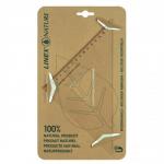 Linex Nature Set Square 45 Degree Metric Biodegradable Bevelled and Tracing Edges Clear Ref LXON4525TFM