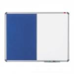 Nobo Euro Plus Combi Noticeboard Pin Felt and Drywipe W924xH615mm Blue and White Ref 30930392