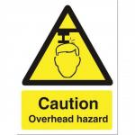 Stewart Superior Caution Overhead Hazzard Sign Self Adhesive Vinyl150x200mm Ref WO132SAV