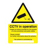 Stewart Superior Caution CCTV Camera Sign Self Adhesive Vinyl 150x200mm Ref WO143SAV