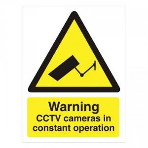 Cheap Stationery Supply of Stewart Superior Caution CCTV Camera Sign Self Adhesive PVC 150x200mm WO143PVC Office Statationery