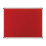 Nobo Euro Plus Noticeboard Felt with Fixings and Aluminium Frame W1226xH918mm Red Ref 30230192
