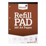 Silvine Refill Pad Headbound Perforated Punched Ruled 75gsm A4 Ref A4RPF [Pack 6]