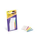Post-it Index Filing Tabs Strong Flat 51x38mm Six Each of 4 Colours Assorted Ref 686-F1 Pack of 6