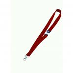 Durable Necklace Textile with Safety Closure for Name Badge 20x440mm Red Ref 8137-03 [Pack 10]